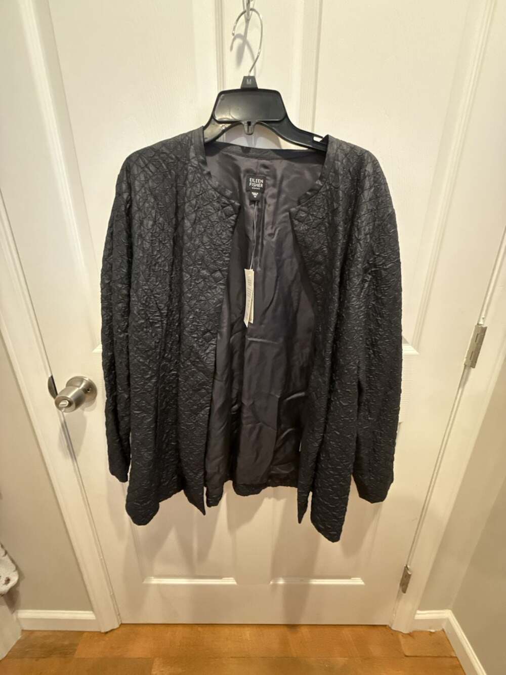 Eileen Fisher Quilted Diamond Tussah Silk Jacket 1X - Picture 1 of 6